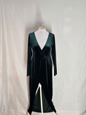 Cupshe Emerald Green Velvet  Dress